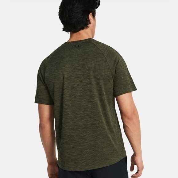 NWT Under Armour Men's Green Black UA Tech 2.0 S/S Tee T- Shirt gym large cardio - Picture 2 of 10